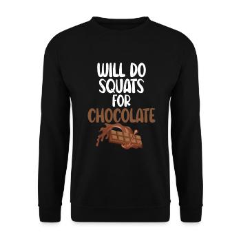 Cadeaux pour amateurs de chocolat - Sweat-shirt Unisexe - noir - Devant - Alina (178cm) & Michal (187cm)