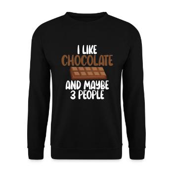 Cadeaux pour amateurs de chocolat - Sweat-shirt Unisexe - noir - Devant - Alina (178cm) & Michal (187cm)