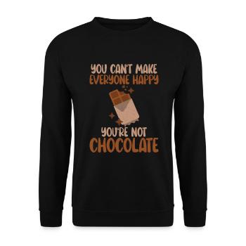Cadeaux pour amateurs de chocolat - Sweat-shirt Unisexe - noir - Devant - Alina (178cm) & Michal (187cm)