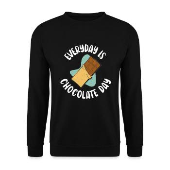 Chocolate Lover Gifts - Unisex Sweatshirt - black - Front - Alina (178cm) & Michal (187cm)