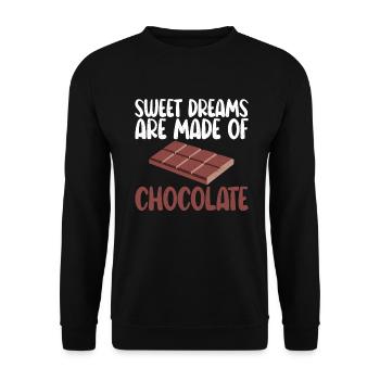 Cadeaux pour amateurs de chocolat - Sweat-shirt Unisexe - noir - Devant - Alina (178cm) & Michal (187cm)