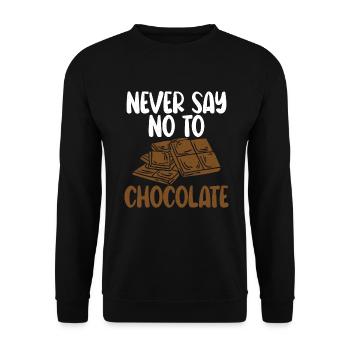 Cadeaux pour amateurs de chocolat - Sweat-shirt Unisexe - noir - Devant - Alina (178cm) & Michal (187cm)