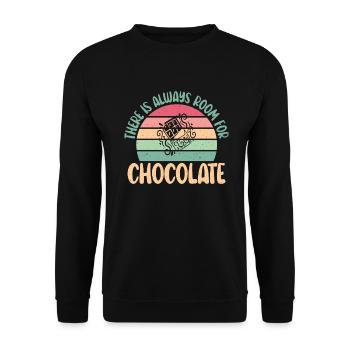 Chocolate Lover Gifts - Unisex Sweatshirt - black - Front - Alina (178cm) & Michal (187cm)