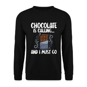 Chocolate Lover Gifts - Unisex Sweatshirt - black - Front - Alina (178cm) & Michal (187cm)