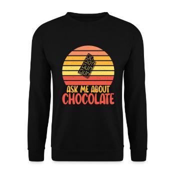 Chocolate Lover Gifts - Unisex Sweatshirt - black - Front - Alina (178cm) & Michal (187cm)