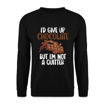 Schokoladenliebhaber Geschenke - Unisex Pullover - Schwarz - Vorne - Alina (178cm) & Michal (187cm)