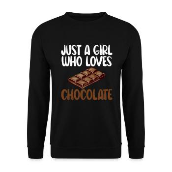 Cadeaux pour amateurs de chocolat - Sweat-shirt Unisexe - noir - Devant - Alina (178cm) & Michal (187cm)