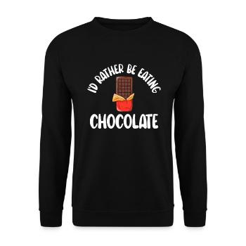 Cadeaux pour amateurs de chocolat - Sweat-shirt Unisexe - noir - Devant - Alina (178cm) & Michal (187cm)