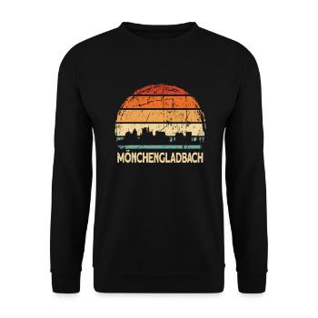 Mönchengladbach Skyline - Unisex Sweatshirt - black - Front - Alina (178cm) & Michal (187cm)