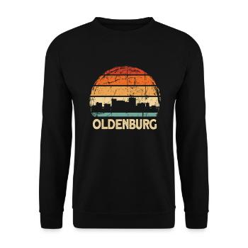 Oldenburg Skyline - Unisex Sweatshirt - black - Front - Alina (178cm) & Michal (187cm)