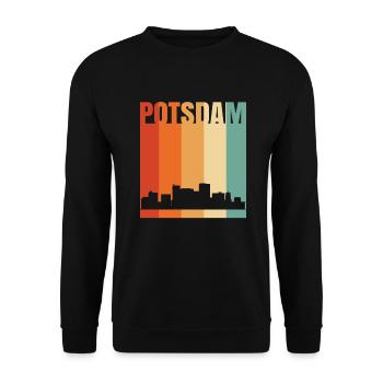 Potsdam Skyline - Unisex Sweatshirt - black - Front - Alina (178cm) & Michal (187cm)