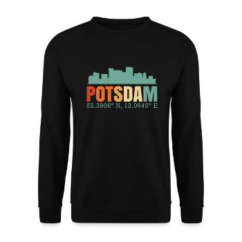 Potsdam Skyline - Unisex Sweatshirt - black - Front - Alina (178cm) & Michal (187cm)