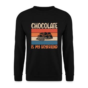 Cadeaux pour amateurs de chocolat - Sweat-shirt Unisexe - noir - Devant - Alina (178cm) & Michal (187cm)