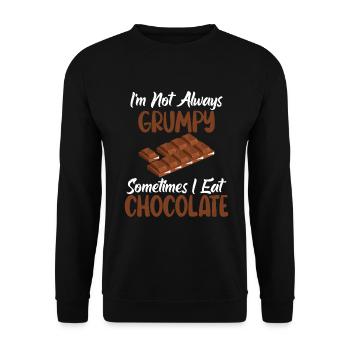 Cadeaux pour amateurs de chocolat - Sweat-shirt Unisexe - noir - Devant - Alina (178cm) & Michal (187cm)