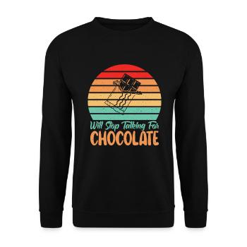 Chocolate Lover Gifts - Unisex Sweatshirt - black - Front - Alina (178cm) & Michal (187cm)