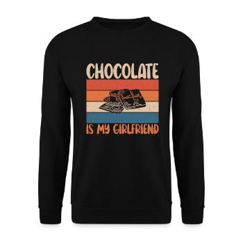 Cadeaux pour amateurs de chocolat - Sweat-shirt Unisexe - noir - Devant - Alina (178cm) & Michal (187cm)