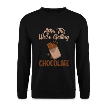 Cadeaux pour amateurs de chocolat - Sweat-shirt Unisexe - noir - Devant - Alina (178cm) & Michal (187cm)