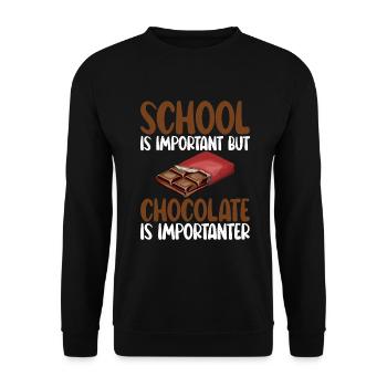 Chocolate Lover Gifts - Unisex Sweatshirt - black - Front - Alina (178cm) & Michal (187cm)