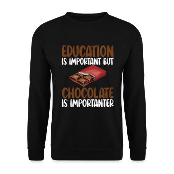 Cadeaux pour amateurs de chocolat - Sweat-shirt Unisexe - noir - Devant - Alina (178cm) & Michal (187cm)