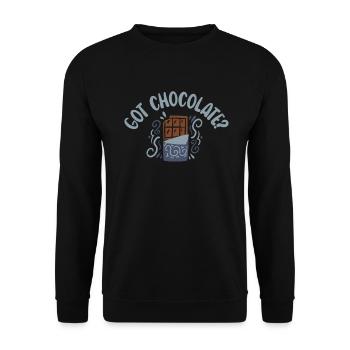 Cadeaux pour amateurs de chocolat - Sweat-shirt Unisexe - noir - Devant - Alina (178cm) & Michal (187cm)