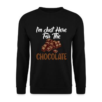 Cadeaux pour amateurs de chocolat - Sweat-shirt Unisexe - noir - Devant - Alina (178cm) & Michal (187cm)
