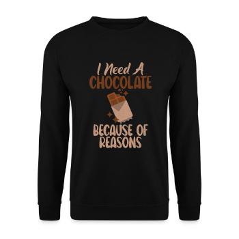Cadeaux pour amateurs de chocolat - Sweat-shirt Unisexe - noir - Devant - Alina (178cm) & Michal (187cm)