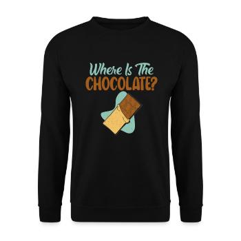 Cadeaux pour amateurs de chocolat - Sweat-shirt Unisexe - noir - Devant - Alina (178cm) & Michal (187cm)
