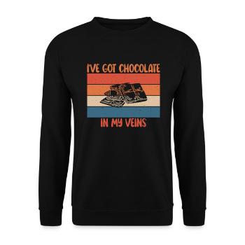Cadeaux pour amateurs de chocolat - Sweat-shirt Unisexe - noir - Devant - Alina (178cm) & Michal (187cm)