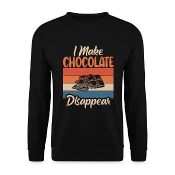 Cadeaux pour amateurs de chocolat - Sweat-shirt Unisexe - noir - Devant - Alina (178cm) & Michal (187cm)