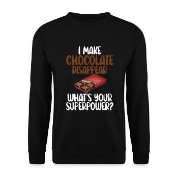 Chocolate Lover Gifts - Unisex Sweatshirt - black - Front - Alina (178cm) & Michal (187cm)