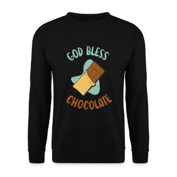Cadeaux pour amateurs de chocolat - Sweat-shirt Unisexe - noir - Devant - Alina (178cm) & Michal (187cm)