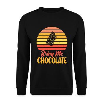 Cadeaux pour amateurs de chocolat - Sweat-shirt Unisexe - noir - Devant - Alina (178cm) & Michal (187cm)