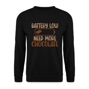 Chocolate Lover Gifts - Unisex Sweatshirt - black - Front - Alina (178cm) & Michal (187cm)