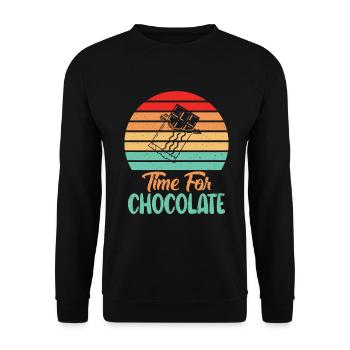 Cadeaux pour amateurs de chocolat - Sweat-shirt Unisexe - noir - Devant - Alina (178cm) & Michal (187cm)