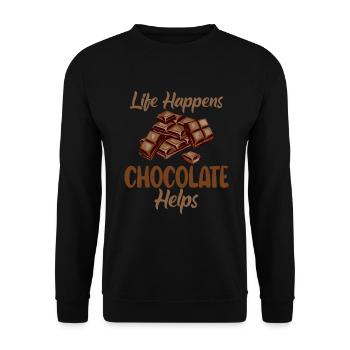 Chocolate Lover Gifts - Unisex Sweatshirt - black - Front - Alina (178cm) & Michal (187cm)