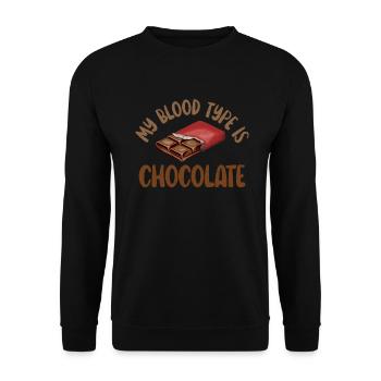 Cadeaux pour amateurs de chocolat - Sweat-shirt Unisexe - noir - Devant - Alina (178cm) & Michal (187cm)