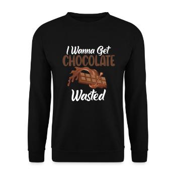 Cadeaux pour amateurs de chocolat - Sweat-shirt Unisexe - noir - Devant - Alina (178cm) & Michal (187cm)