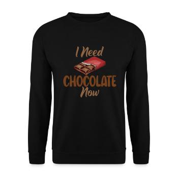 Cadeaux pour amateurs de chocolat - Sweat-shirt Unisexe - noir - Devant - Alina (178cm) & Michal (187cm)