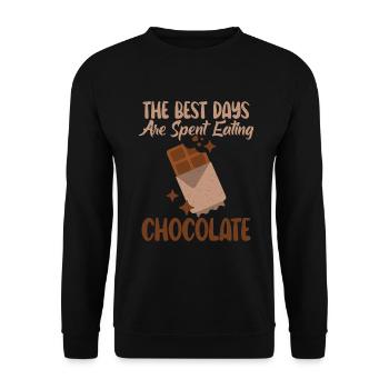 Cadeaux pour amateurs de chocolat - Sweat-shirt Unisexe - noir - Devant - Alina (178cm) & Michal (187cm)