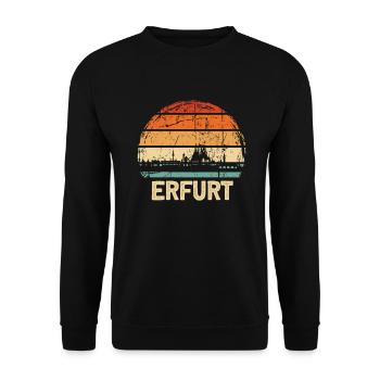 Erfurt - Unisex Sweatshirt - black - Front - Alina (178cm) & Michal (187cm)