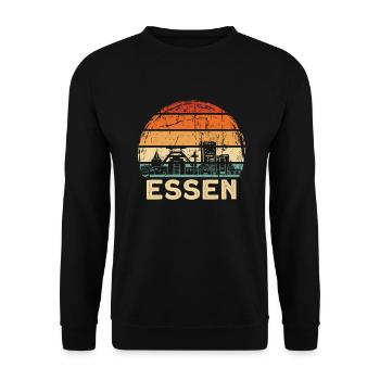 Eat - Unisex Sweatshirt - black - Front - Alina (178cm) & Michal (187cm)