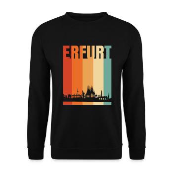 Erfurt - Unisex Sweatshirt - black - Front - Alina (178cm) & Michal (187cm)