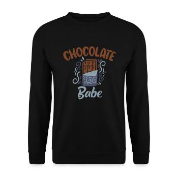 Cadeaux pour amateurs de chocolat - Sweat-shirt Unisexe - noir - Devant - Alina (178cm) & Michal (187cm)