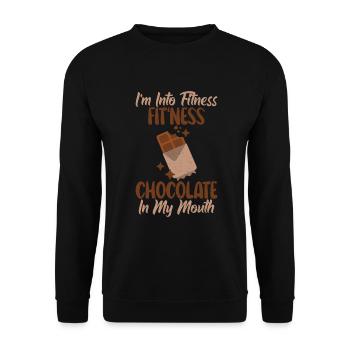 Chocolate Lover Gifts - Unisex Sweatshirt - black - Front - Alina (178cm) & Michal (187cm)