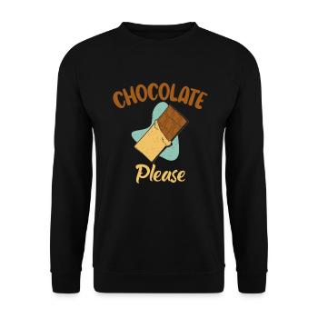 Cadeaux pour amateurs de chocolat - Sweat-shirt Unisexe - noir - Devant - Alina (178cm) & Michal (187cm)
