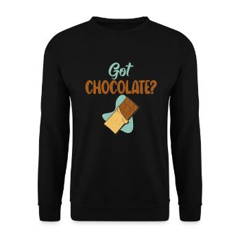 Cadeaux pour amateurs de chocolat - Sweat-shirt Unisexe - noir - Devant - Alina (178cm) & Michal (187cm)