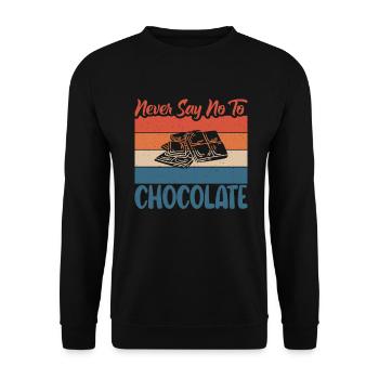 Cadeaux pour amateurs de chocolat - Sweat-shirt Unisexe - noir - Devant - Alina (178cm) & Michal (187cm)
