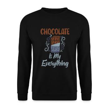 Chocolate Lover Gifts - Unisex Sweatshirt - black - Front - Alina (178cm) & Michal (187cm)