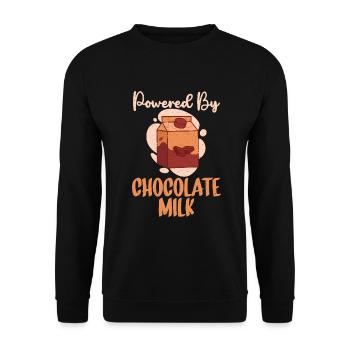 Chocolate Milk Lover Gifts - Unisex Sweatshirt - black - Front - Alina (178cm) & Michal (187cm)
