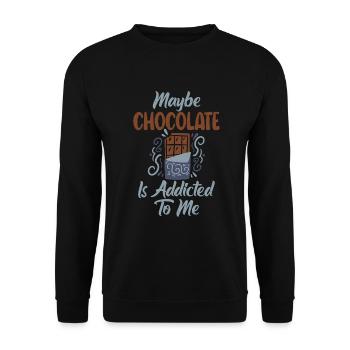Cadeaux pour amateurs de chocolat - Sweat-shirt Unisexe - noir - Devant - Alina (178cm) & Michal (187cm)